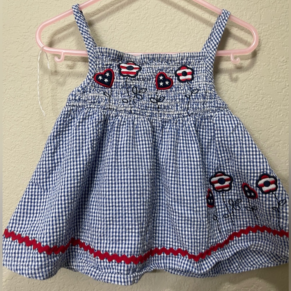 Plaid 4th of July top